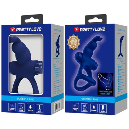 Comprar Pretty Love Luchito Doble Anillo Vibrador Rabbit Azul – Innovador Diseño Para Placer Intenso Y Satisfactorio-Noxtic