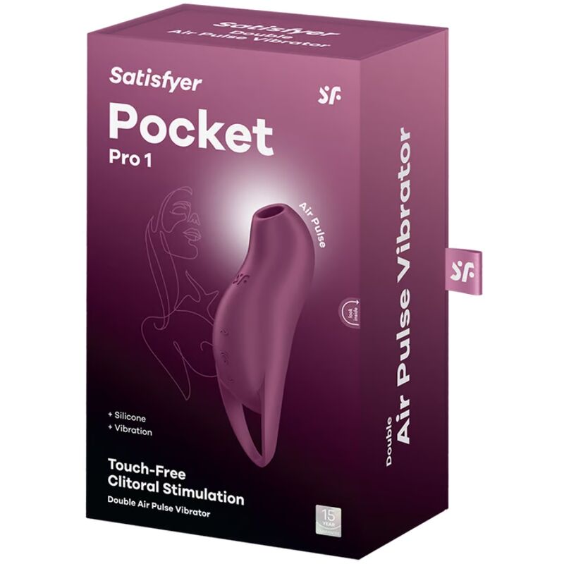 SATISFYER - POCKET PRO 1 GARNET CLITORIS STIMULATOR