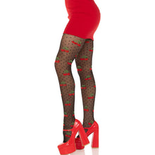 LEG AVENUE - CHERRY BLACK MOON CROCHET
