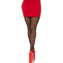 LEG AVENUE - CHERRY BLACK MOON CROCHET