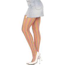 LEG AVENUE Medias De Crochet Multicolor – Diseño Arcoíris Ideal Para Eventos De Verano