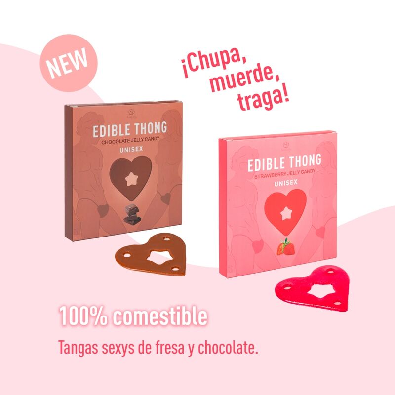 Comprar SECRET PLAY Tanga Gominola Chocolate – Tanga Comestible Para Explorar Placeres Sensoriales-Noxtic