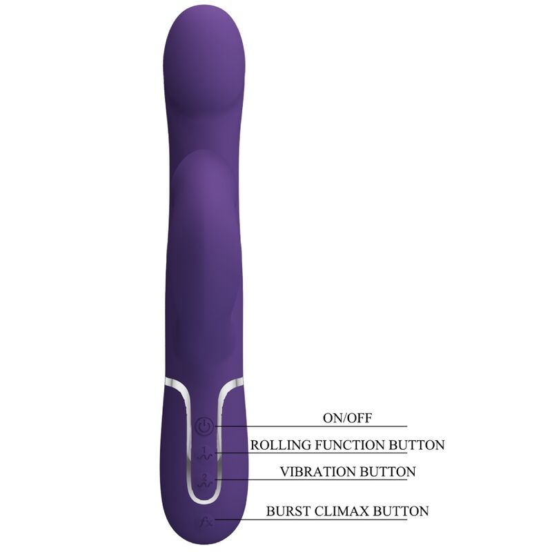 Pretty Love Zalin Vibrador Rabbit Perlas 4 En 1 Morado – Diseño Ergonómico Con Funcionalidad Innovadora