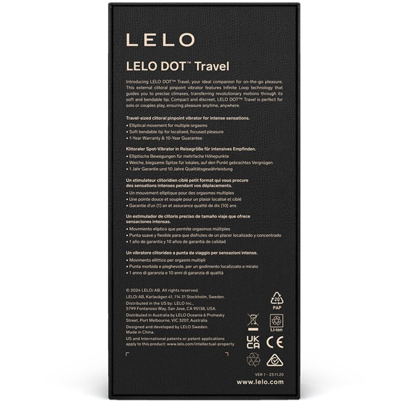 Comprar LELO Dot Travel Morado – Estimulador Portátil Con Diseño Discreto Para Viajes-Noxtic