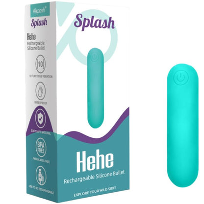 ARMONY Splash Hehe Green Vibrating Bullet – Silicone medico con 10 modalità di vibrazione
