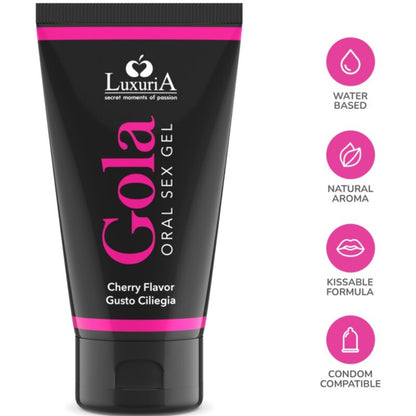 Comprar IntimateLine Luxuria Gola Gel Oral Cereza 50 Ml – Gel Comestible Con Aroma A Cereza Para Placer Sensorial-Noxtic