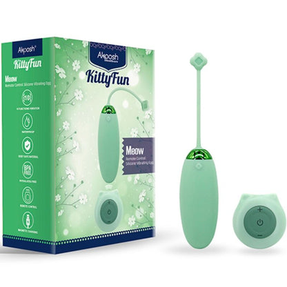 Armony Kitty Fun Uovo Vibrante Telecomandato Verde – Vibratore Ricaricabile con 10 Modalità di Vibrazione
