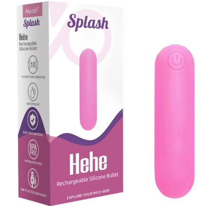 ARMONY Splash Hehe Proiettile Vibrante Rosa – Silicone Medico con 10 Modalità di Vibrazione per un Piacere Personalizzato