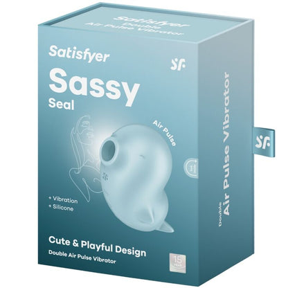Satisfyer Sassy Seal Azul – Estimulador Recargable Con Diseño Innovador Y Tecnología De Pulsos