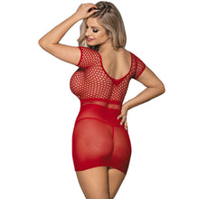 SUBBLIME Vestido De Rejilla Croché Corto Rojo Talla Única – Diseño Sensual Para Resaltar Tu Belleza