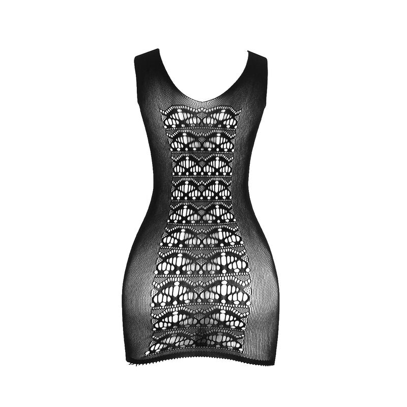 SUBBLIME Vestido De Rejilla Corto Elástico Negro Talla Única – Diseño Elegante Para Resaltar Tu Sensualidad