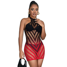 Comprar SUBBLIME Vestido De Rejilla Elástica Degradado Rojo Y Negro – Diseño Cautivador Para Realzar Tu Sensualidad-Noxtic