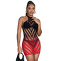 Comprar SUBBLIME Vestido De Rejilla Elástica Degradado Rojo Y Negro – Diseño Cautivador Para Realzar Tu Sensualidad-Noxtic
