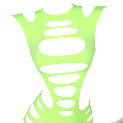 SUBBLIME Vestido De Rejilla Elástico Verde – Diseño Elegante Con Manga Larga Para Comodidad Diaria