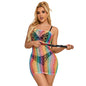 Comprar SUBBLIME Vestido De Rejilla Arcoiris – Diseño Vibrante Para Realzar Tu Belleza-Noxtic