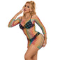 Comprar SUBBLIME Vestido De Rejilla Manga Larga Arcoiris Talla Única – Diseño Elegante Para Sensación Irresistible-Noxtic