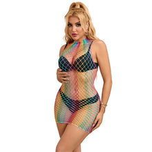 Comprar SUBBLIME Vestido De Rejilla Sin Mangas Arcoiris Talla Única – Diseño Colorido Para Ocasiones Especiales-Noxtic