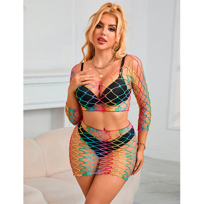 Comprar Subblime Set De Rejilla 2 Piezas Manga Larga Arcoiris Talla Única – Diseño Colorido Y Versátil Para Comodidad Diaria-Noxtic
