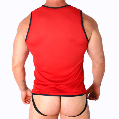 MACHO Camiseta Roja L/XL – Diseño Elegante Para Comodidad y Libertad Sensual