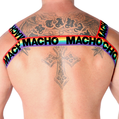 Comprar MACHO Arnés Doble Pride Limited – Diseño Elástico Para Confort Y Libertad Sensorial-Noxtic