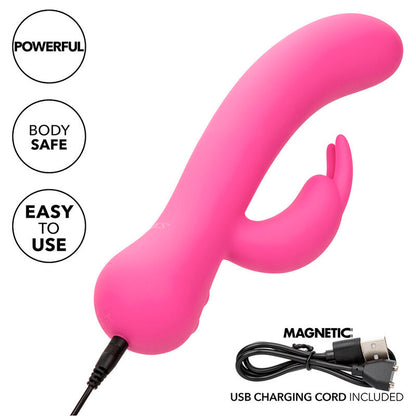 CALEXOTICS First Time Vibrador Rabbit Recargable Rosa – Experiencia De Doble Estimulación Con Diseño Elegante