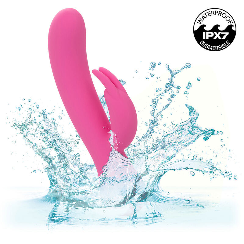 CALEXOTICS First Time Vibrador Rabbit Recargable Rosa – Experiencia De Doble Estimulación Con Diseño Elegante