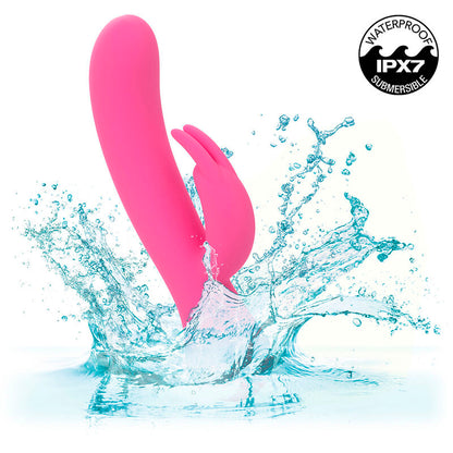 CALEXOTICS First Time Vibrador Rabbit Recargable Rosa – Experiencia De Doble Estimulación Con Diseño Elegante