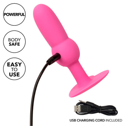 CALEXOTICS - FIRST TIME ANAL PLUG WITH BEADS 10 VIBRATIONS PINK