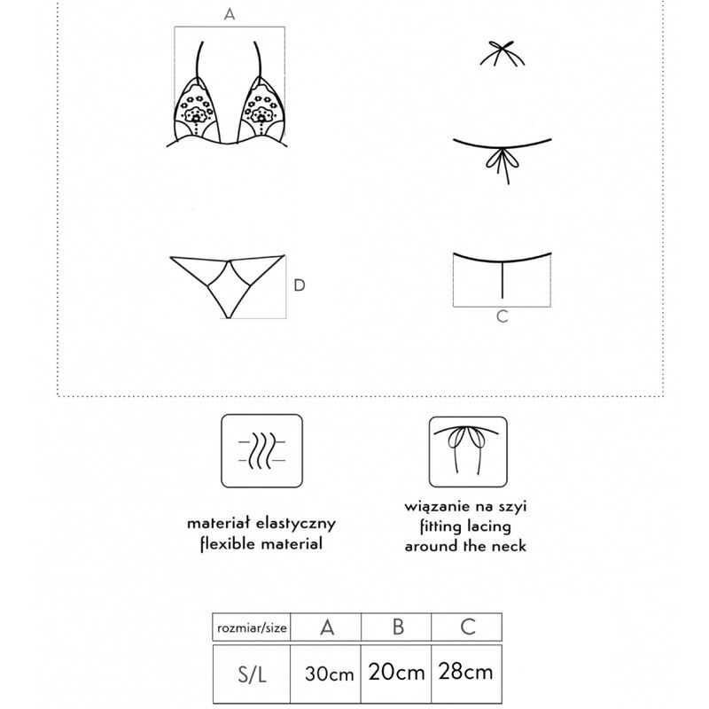 LIVCO Corsetti Fashion Jimena LC 20216 – Conjunto De Sujetador Y Tanga Con Encaje De Lujo