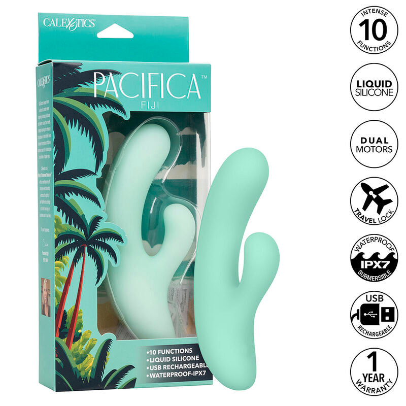 CALEXOTICS Pacifica Fiji – Estimulador De Punto G Con 10 Modos De Vibración Y Diseño Curvado