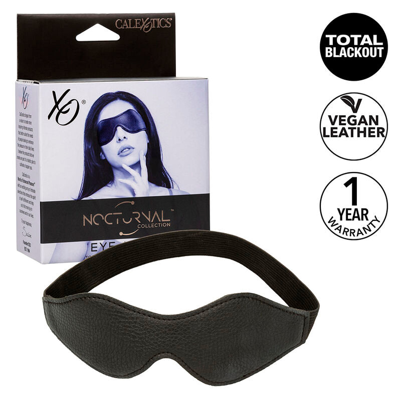 CALEXOTICS Antifaz Nocturnal Cuero Negro – Diseño Elegante Para Apagón Sensorial Completo