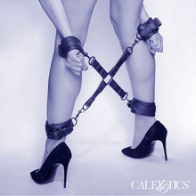 CALEXOTICS - NOCTURNAL CONNECTOR HOG TIE ADJUSTABLE BLACK LEATHER