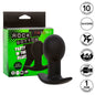 CALEXOTICS - ROCK BOTTOM ANAL PLUG 10 VIBRATIONS BLACK SILICONE
