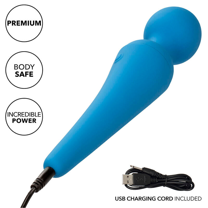 CALEXOTICS - COUTURE KIT VIBRATING WAND 10 VIBRATIONS BLUE