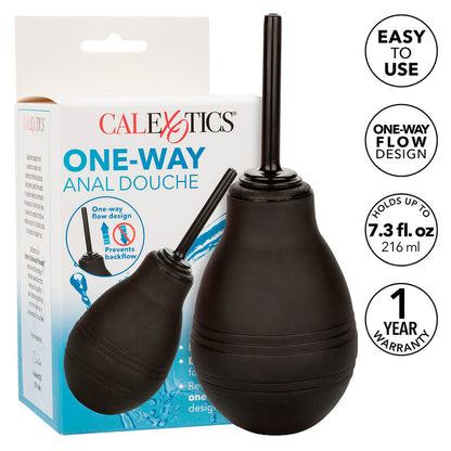 Calexotics One Way Ducha Anal Negra – Sistema De Válvula Unidireccional Para Higiene Eficiente