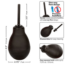 Calexotics Doccia Anale Unidirezionale Nera – Sistema di valvola unidirezionale per un'igiene efficiente