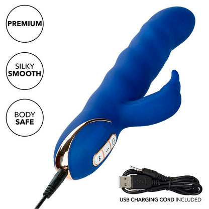Comprar CALEXOTICS Jack Vibrador Rabbit Azul – Vibrador Recargable Con Movimiento De Ondas Para Placer Sensorial-Noxtic