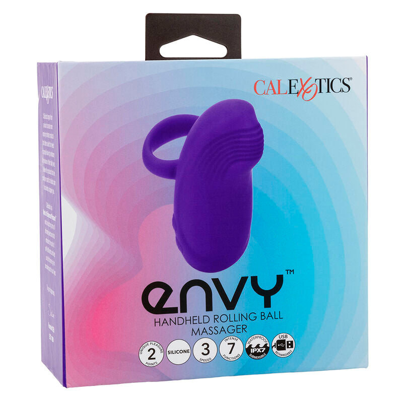 CALEXOTICS Envy Masajeador De Bola Rodante Morado – Innovador Diseño Ergonómico Con 7 Vibraciones