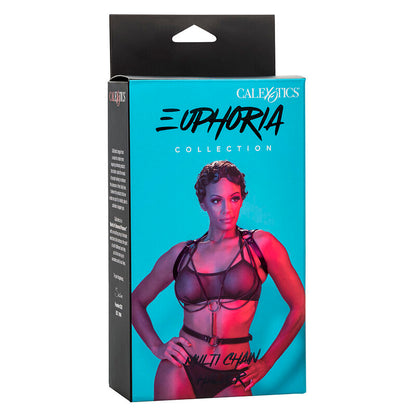 CALEXOTICS Euphoria Arnés Estilo Cabestro – Diseño Con Múltiples Cadenas Para Placer Con Estilo
