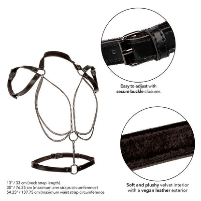 Comprar CALEXOTICS Euphoria Arnés Estilo Cabestro – Diseño Elegante Con Múltiples Cadenas Premium Talla Plus-Noxtic