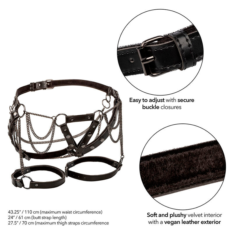CALEXOTICS Euphoria Arnés De Muslo Con Cadenas Premium – Diseño Elegante Para Exploración Segura y Confiada