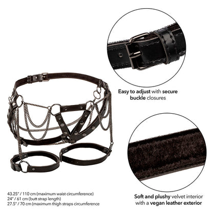 CALEXOTICS Euphoria Arnés De Muslo Con Cadenas Premium – Diseño Elegante Para Exploración Segura y Confiada