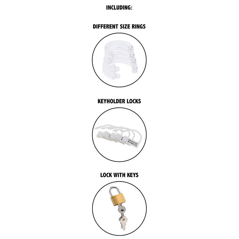 HIDDEN DESIRE Jaula De Castidad Acrílica Ajustable – Diseño Transparente Para Libertad Sensory