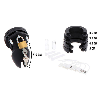 HIDDEN DESIRE Jaula De Silicona Talla S Negra – Diseño Confortable Para Explorar Nuevas Sensaciones