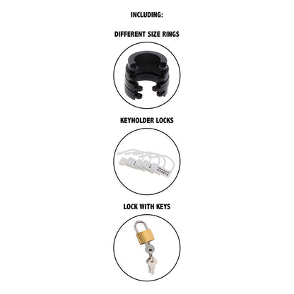 Comprar HIDDEN DESIRE Jaula De Castidad Silicona Talla L Negra – Diseño Ergonómico Para Control Y Conexión Intima-Noxtic