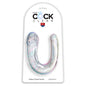 KING COCK - DOUBLE TROUBLE DOUBLE DILDO 33 CM TRANSPARENT