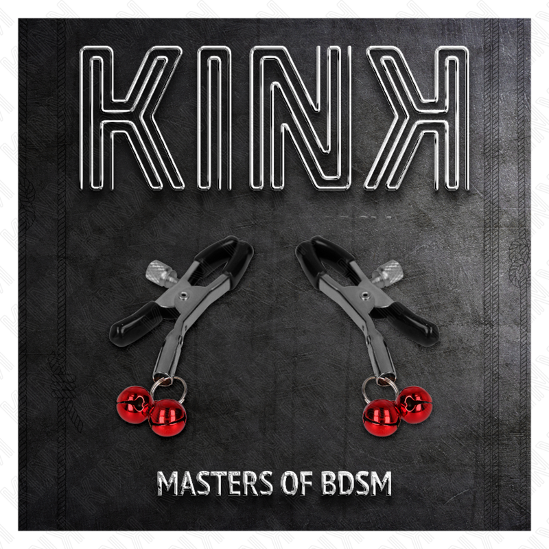 KINK Pinzas Para Pezones Con Doble Campanilla Roja – Estimulación Sensorial Para Nuevas Experiencias