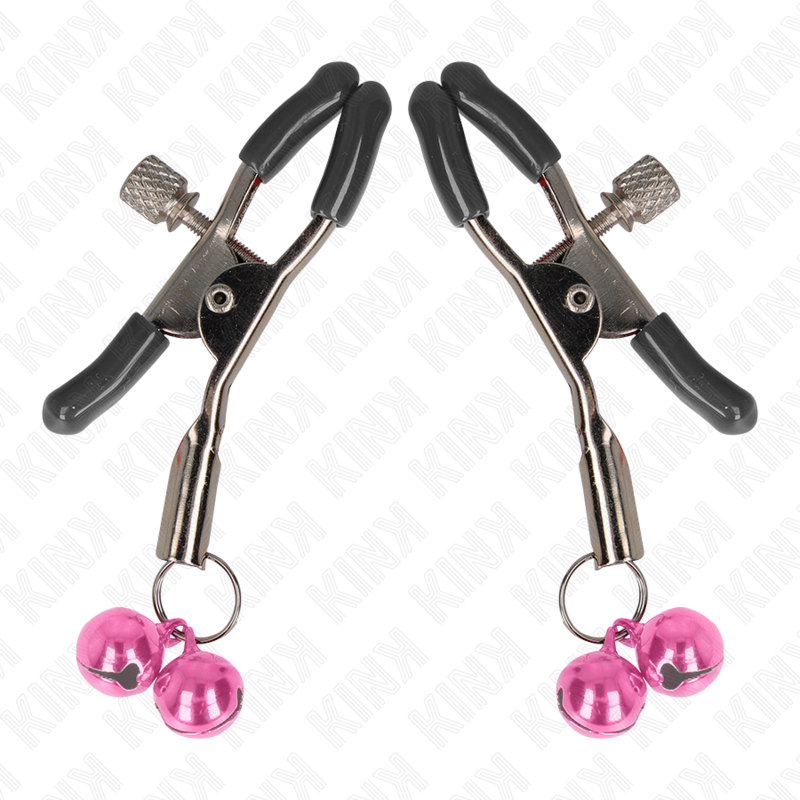 Morsetti per capezzoli a doppia campana KINK rosa 6 cm – Design sensuale con controllo touch