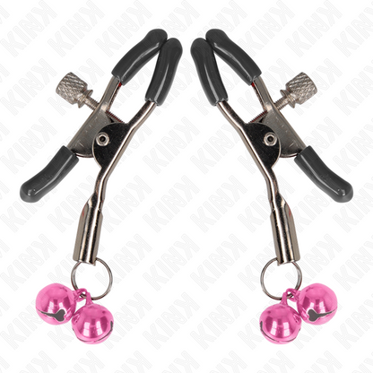 Morsetti per capezzoli a doppia campana KINK rosa 6 cm – Design sensuale con controllo touch