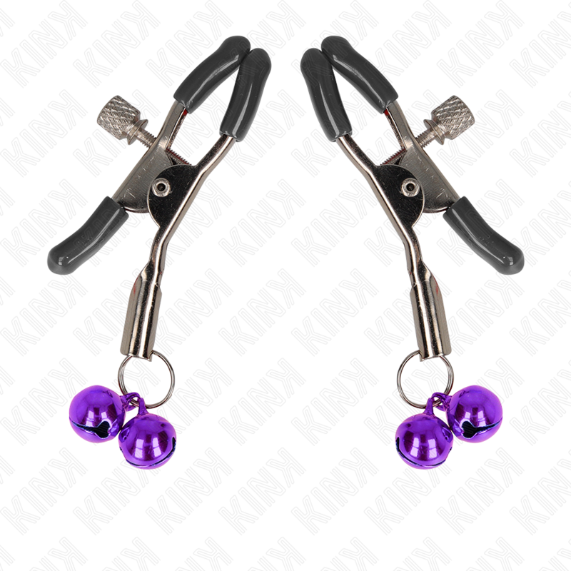 KINK Pinzas Para Pezones Doble Campanilla Violeta 6 Cm – Diseño Elegante Para Experiencias Sensoriales Intensas